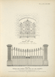 Wrought iron gates. [Plate 326-N] ; Wrought iron driveway gates, with cast iron ornaments. [Plate 327-N].