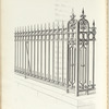 Wrought iron railing and standards. [Plate 332-N].