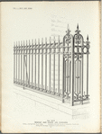 Wrought iron railing and standards. [Plate 332-N].