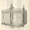 Wrought iron railing and standards. [Plate 333-N].