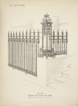 Wrought iron railing and newel. [Plate 336-N].