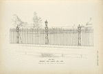 Wrought iron railing and lamp. [Plate 339-N].