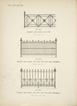 Wrought iron railing and posts. [Plate 348-N] ; Wrought iron railing and posts, with cast iron ornaments. [Plates 349-N and 350-N].