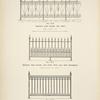 Wrought iron railing and posts. [Plates 354-N and 356-N] ; Wrought iron railing and and posts, with cast iron ornaments. [Plate 355-N].