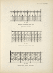 Wrought iron railing and posts. [Plates 357-N, 358-N and 359-N].