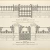 Wrough iron dwarf railing and gate. [Plates 386-N and 387-N].