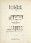 Dwarf railing. [Plate 388-N] ; Wrought iron dwarf railing. [Plate 389-N] ; Wrought iron dwarf railing, with cast iron ornaments. {Plate 390-N].