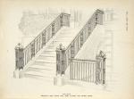 Wrought iron stoop and area railing and newel posts. [Plate 401-N].