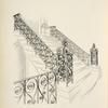 Wrought iron stoop and area railing and newel posts. [Plate 403-N].