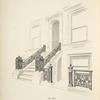 Wrought iron stoop and area railing withnewel posts. [Plate 409-N].