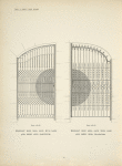 Wrought iron area gate with lock and sheet iron protector. Plates 433-N and 434-N.
