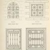 Bronze window grilles. Plates 444-N, 445-N, 446-N and 447-N.