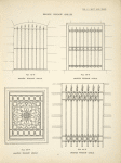 Bronze window grilles. Plates 448-N, 449-N, 450-N and 451-N.