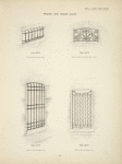 Wrought iron window grilles. Plates 455-N, 456-N, 457-N and 458-N.