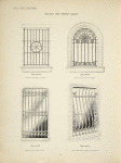 Wrought iron window grilles. Plates 459-N, 460-N, 461-N and 462-N.