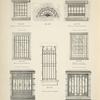 Wrought iron window grilles. Plates 469-N, 470-N, 471-N, 472-N, 473-N, 474-N, 475-N and 476-N.
