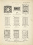 Wrought iron window grilles. Plates 477-N, 478-N, 479-N, 480-N, 481-N, 482-N, 483-N, 484-N and 485-N.