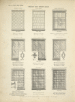 Wrought iron window grilles. Plates 486-N, 487-N, 488-N, 489-N, 490-N, 491-N, 492-N, 493-N and 494-N.