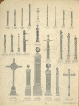 Posts, Cast iron posts, Cast iron cross and Cast iron crucifix. Plates 504-N to 527-N.