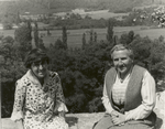 Alice B. Toklas and Gertrude Stein on the Terrace at Bilignin