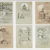 Boston Calendar 1889 : depicting lighthouse, Trinity Church, Faneuil Hall, Paul Revere's House, State House, and Public Garden.