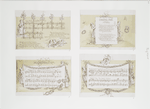 A Garland of Songs : A Christmas Carol, last page of An Easter Carol. [Musical notation, lyrics, with illustrations of children singing and decorating, with flower garlands.]