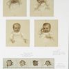 Christmas cards depicting portraits of babies.