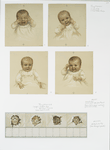 Christmas cards depicting portraits of babies.