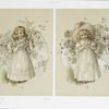 Flora; Rosa [Valentines and Christmas cards depicting young girls surrounded by flowery bushes.]