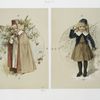 Robin; Karl. [Prints depicting young girls with flowers and trees, snow and snowball.]