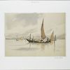 Venetian Boats. [Three men on sailboat at sea.]