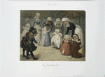 Prize Babies Walking Match. [Babies and young girls with their mothers, prepared for the match.]