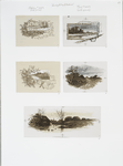 Sunlight and Shadows [depictions of winter landscapes with snow, rivers, roads, birds, houses, trees, and bushes.]