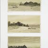 Old Houses #1; Old Houses #2; Morning at Martha's Vineyard. [Prints depicting houses and sailboats along the shore.]