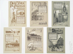 New York Calendar, 1890, January - June : Statue of Liberty, Academy of Design; City Hall Tower, The 'Tribune' and 'Times' Buildings, The Narrows, The Battery, Castle Garden, and Produce Exchange, High Bridge, The Harlem River, The Elevated RR., Broadway and The Post Office.