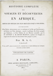 Histoire Compléte des Vovages et Découvertes en Afrique,...