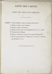 Liste des Cartes