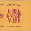 Georg Kaisers werk.