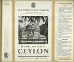 Ceylon. (Series: Der indische Kulturkreis in Einzeldarstellungen)