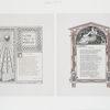 The golden flower: cards titled 'to the Mrs. C. H. Wheeler' and 'Ceres' with text by Kate Upson Clark and Richard Henry Stoddard; depicting fruit horns, flowers, women, waterfalls, columns and decorative design.