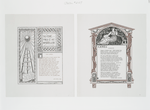 The golden flower: cards titled 'to the Mrs. C. H. Wheeler' and 'Ceres' with text by Kate Upson Clark and Richard Henry Stoddard; depicting fruit horns, flowers, women, waterfalls, columns and decorative design.