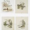 The winds of the season: cards depicting autumn, spring, rivers, a house, trees and dusk.