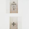 Christmas songs for the sorrowing: cards depicting the cross and a banner for text.