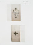 Christmas songs for the sorrowing: cards depicting the cross and a banner for text.