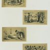[Trade cards depicting women cleaning various household items with Sapolio cleaning product.]
