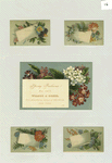 Trade cards and labels depicting flowers.