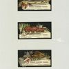 Trade cards depicting food including : fish, lobster, poultry, lemons, eggs and drinks.