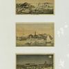 Trade cards depicting the beach, ocean, bathers, and boats; the cards are entitled: Off castle garden ; Bay Ridge Landing ; Bathing by electric light at Manhattan Beach.