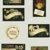 Trade cards depicting flowers, birds and autumn foliage.