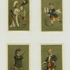 [Trade cards depicting boys performing various jobs : cook, server and foot servant.]